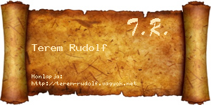Terem Rudolf névjegykártya